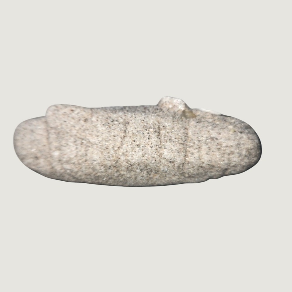 Natural Oblong Sandstone Rock Textured Specimen Beige Tan Grey 2.25 Inch